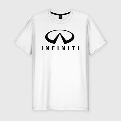 Мужская футболка хлопок Slim Infiniti logo, цвет белый