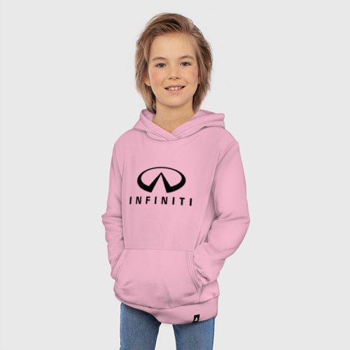 Детская толстовка хлопок Infiniti logo, цвет светло-розовый - фото 5