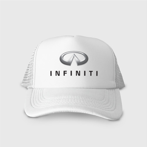 Кепка тракер с сеткой с принтом Logo Infiniti, вид спереди №1