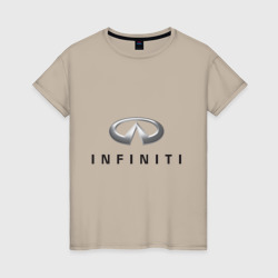 Женская футболка хлопок Logo Infiniti