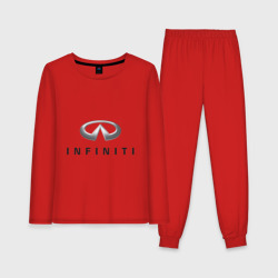 Женская пижама с лонгсливом хлопок Logo Infiniti