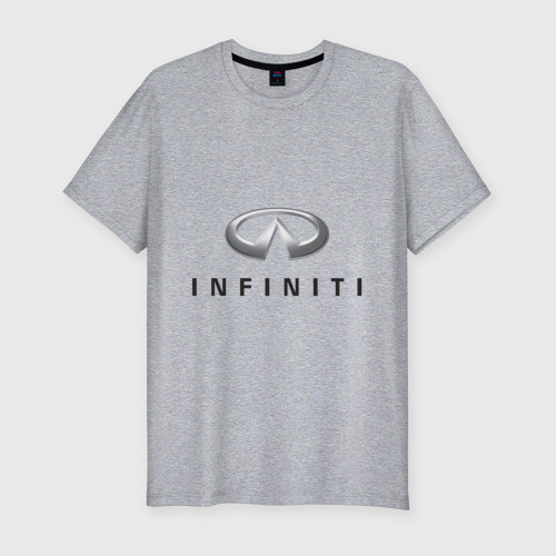 Мужская футболка хлопок Slim Logo Infiniti, цвет меланж