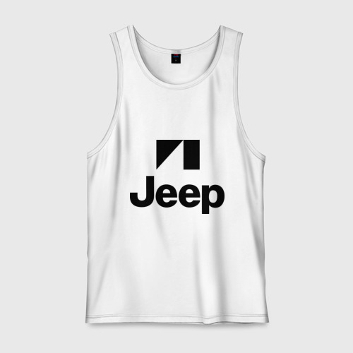 Мужская майка хлопок Jeep logo, цвет белый