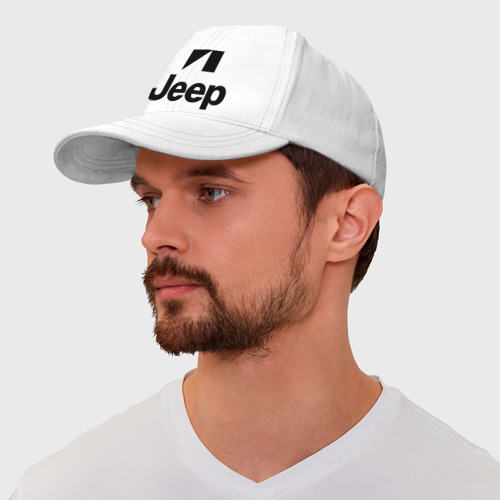 Бейсболка Jeep logo, цвет белый - фото 3