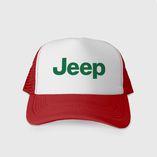 Кепка тракер с сеткой Logo Jeep, цвет красный