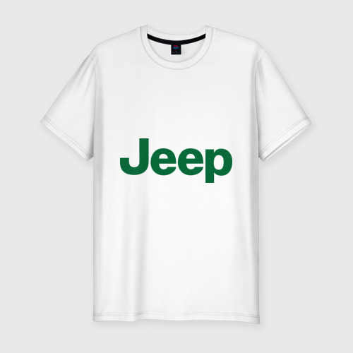 Мужская футболка хлопок Slim Logo Jeep, цвет белый