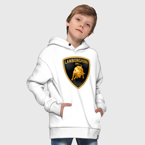 Детское худи Oversize хлопок Lamborghini logo - фото 9