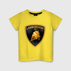 Детская футболка хлопок Lamborghini logo