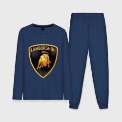 Мужская пижама с лонгсливом хлопок Lamborghini logo