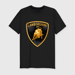 Мужская футболка хлопок Slim Lamborghini logo