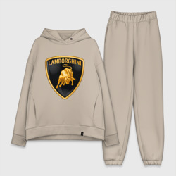 Женский костюм хлопок Oversize Lamborghini logo