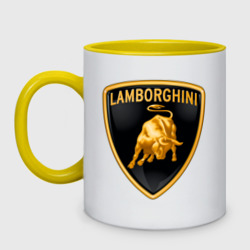 Кружка двухцветная Lamborghini logo