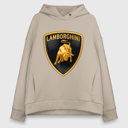 Женское худи Oversize хлопок Lamborghini logo