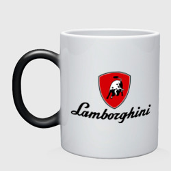 Кружка хамелеон Logo Lamborghini