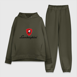 Женский костюм хлопок Oversize Logo Lamborghini