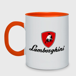 Кружка двухцветная Logo Lamborghini