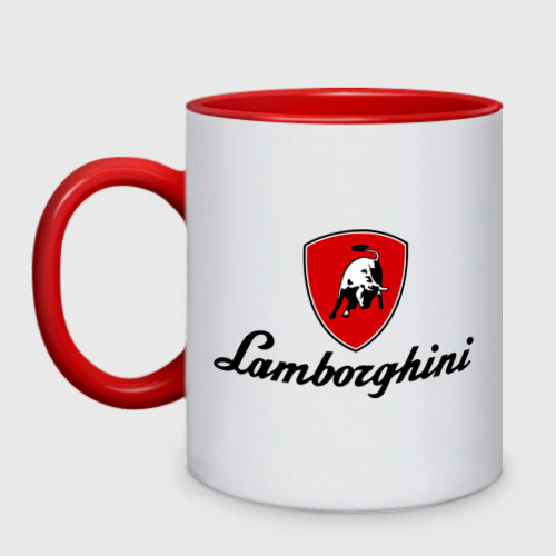 Кружка двухцветная Logo Lamborghini