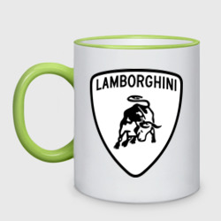 Кружка двухцветная Lamborghini лого