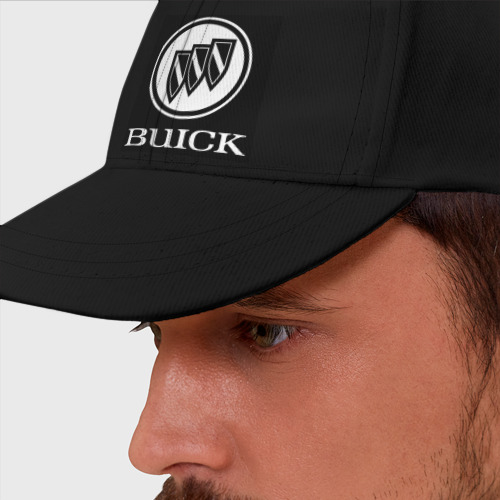 Бейсболка Buick лого, цвет черный - фото 2
