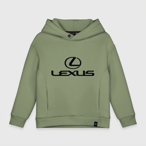 Детское худи Oversize хлопок Lexus logo, цвет авокадо