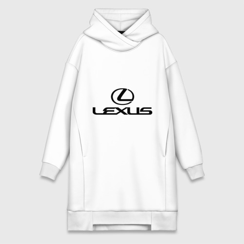 Платье-худи хлопок Lexus logo, цвет белый