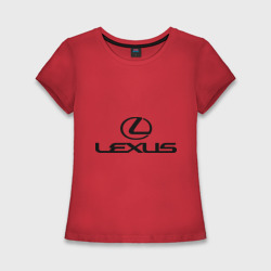 Женская футболка хлопок Slim Lexus logo