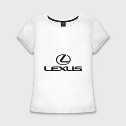 Женская футболка хлопок Slim Lexus logo