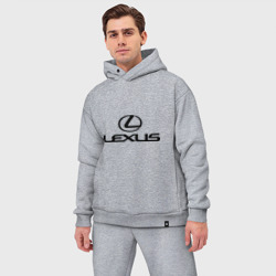 Мужской костюм oversize хлопок Lexus logo - фото 2