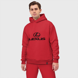 Мужской костюм oversize хлопок Lexus logo - фото 2