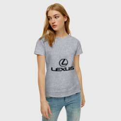 Женская футболка хлопок Lexus logo - фото 2