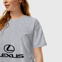 Женская футболка хлопок Oversize Lexus logo - фото 2