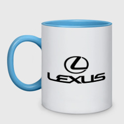 Кружка двухцветная Lexus logo