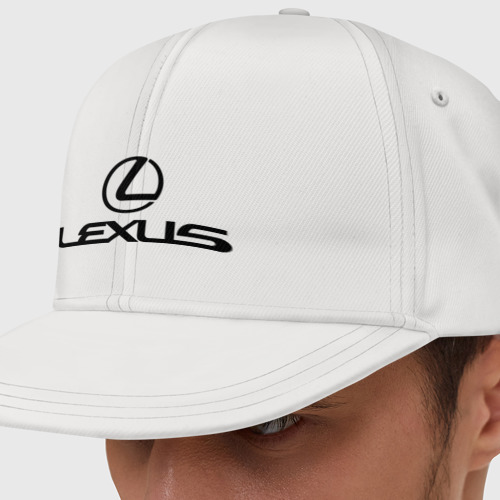 Кепка снепбек с прямым козырьком с принтом Lexus logo, вид спереди №1