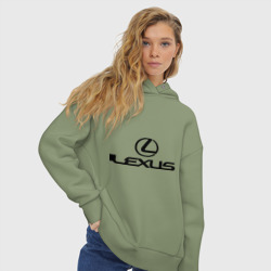 Женское худи Oversize хлопок Lexus logo - фото 2