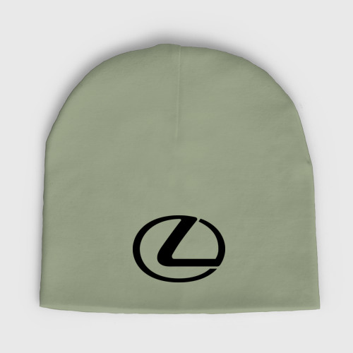 Женская шапка демисезонная Logo Lexus, цвет авокадо