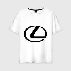 Женская футболка хлопок Oversize Logo Lexus