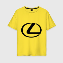 Женская футболка хлопок Oversize Logo Lexus