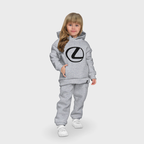 Детский костюм хлопок Oversize Logo Lexus, цвет меланж - фото 7