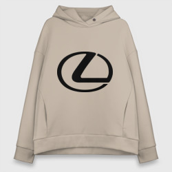 Женское худи Oversize хлопок Logo Lexus