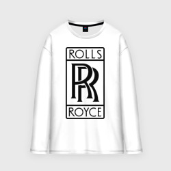 Женский лонгслив oversize хлопок Rolls-Royce logo