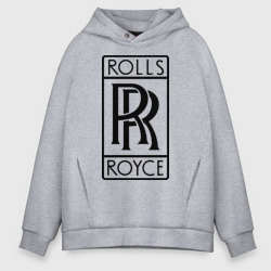 Мужское худи Oversize хлопок Rolls-Royce logo