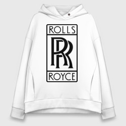 Женское худи Oversize хлопок Rolls-Royce logo