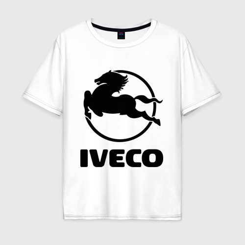 Мужская футболка хлопок Oversize Iveco, цвет белый