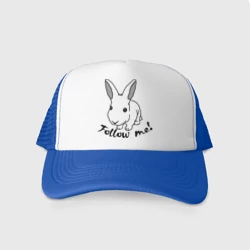 Кепка тракер с сеткой Следуй за белым кроликом