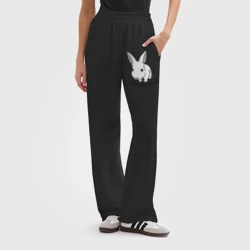 Женские брюки oversize без начеса хлопок Следуй за белым кроликом - фото 2