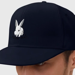 Кепка снепбек с прямым козырьком Следуй за белым кроликом
