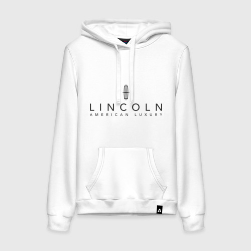 Женская толстовка хлопок Lincoln logo, цвет белый