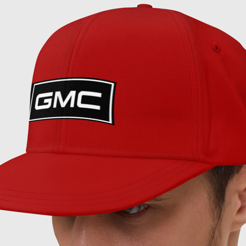 Кепка снепбек с прямым козырьком GMC logo, цвет красный