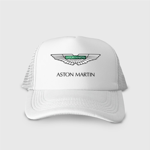 Кепка тракер с сеткой Aston Martin logo, цвет белый