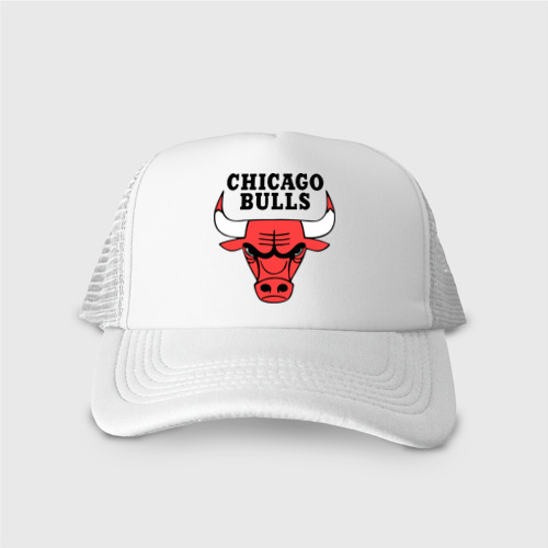 Кепка тракер с сеткой Chicago bulls logo, цвет белый